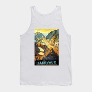 Clervaux, Luxembourg - Vintage Travel Poster Design Tank Top